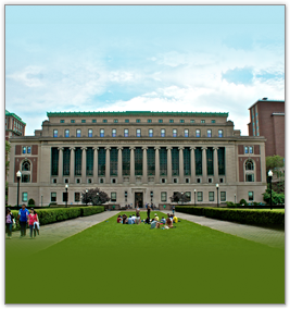 butler library with lawn in front
