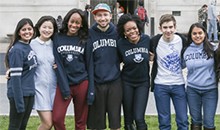 group of Columbia students