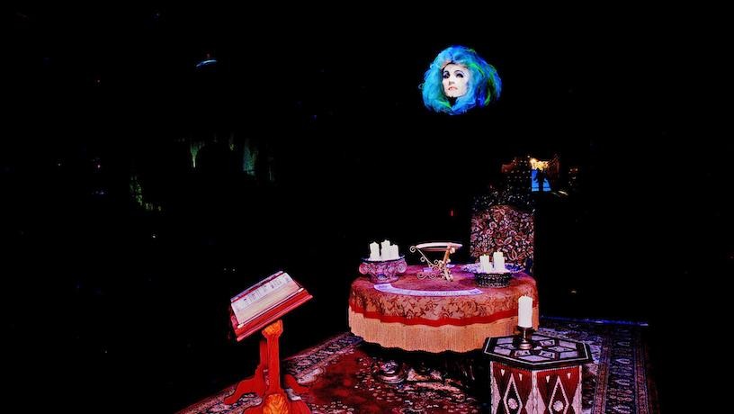 One of Lanny Smoot’s most recognizable inventions is Madame Leota in Disney’s Haunted Mansion attraction. Credit: Lanny Smoot and The Walt Disney Co.