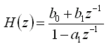 IIR transfer fcn