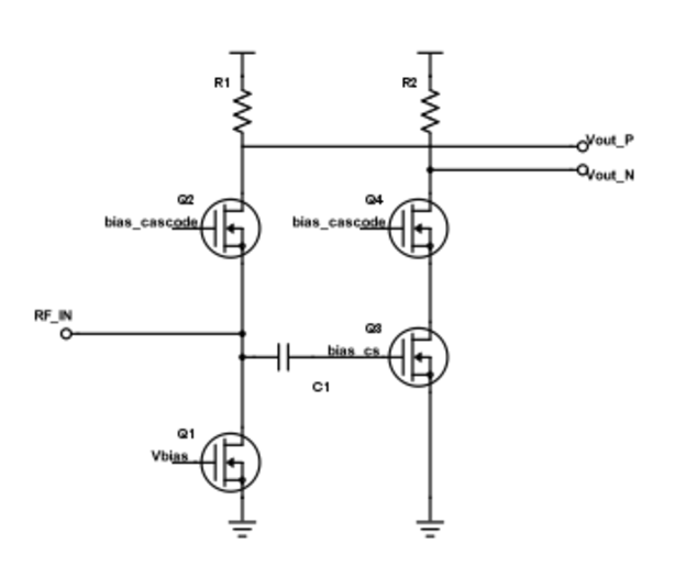 Figure 1 Simplified Schematic for LNA