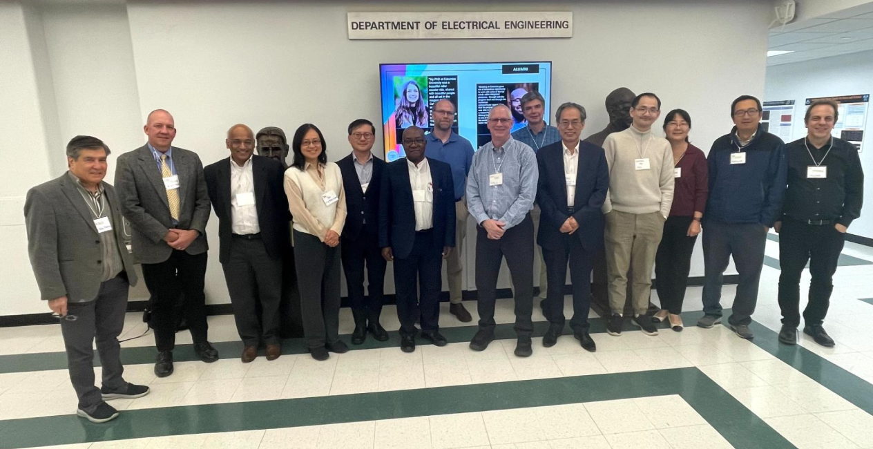Some attendees of the ECEDHA Northeast meeting pictured in front of Columbia’s Department of Electrical Engineering Department