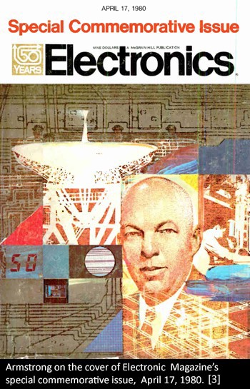 Armstrong on the cover of Electronic  Magazine’s special commemorative issue,  April 17, 1980.
