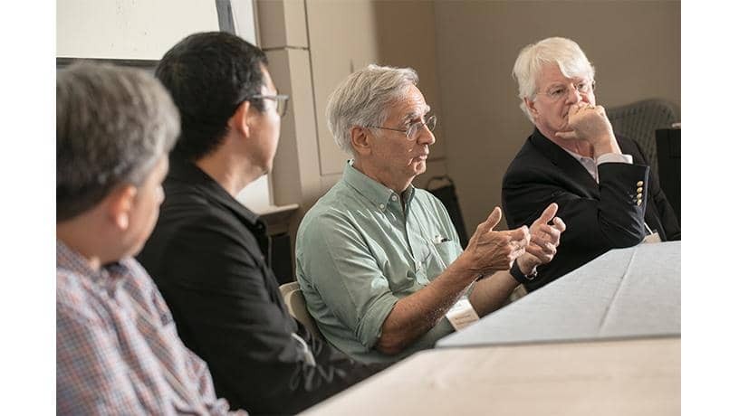 Participants at the Center for Ubiquitous Connectivity's inaugural annual review at Columbia University