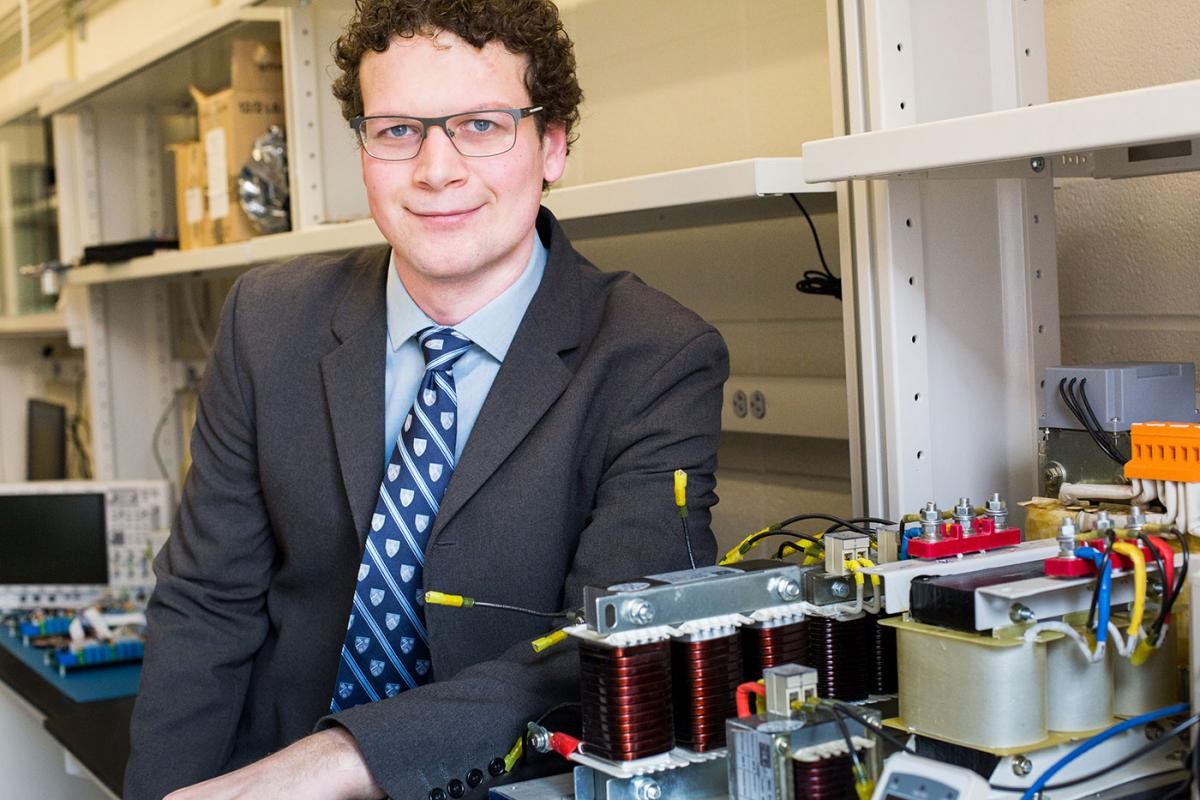 Columbia Assistant Professor of Electrical Engineering Matthias Preindl is developing virtual power converters for electric vehicles and home energy systems that could speed up onboard charging, cut costs, and increase reliability. Matthias Preindl