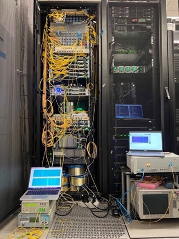 The experimental setup using the COSMOS testbed in the Columbia University data center The experimental setup using the COSMOS testbed in the Columbia University data center