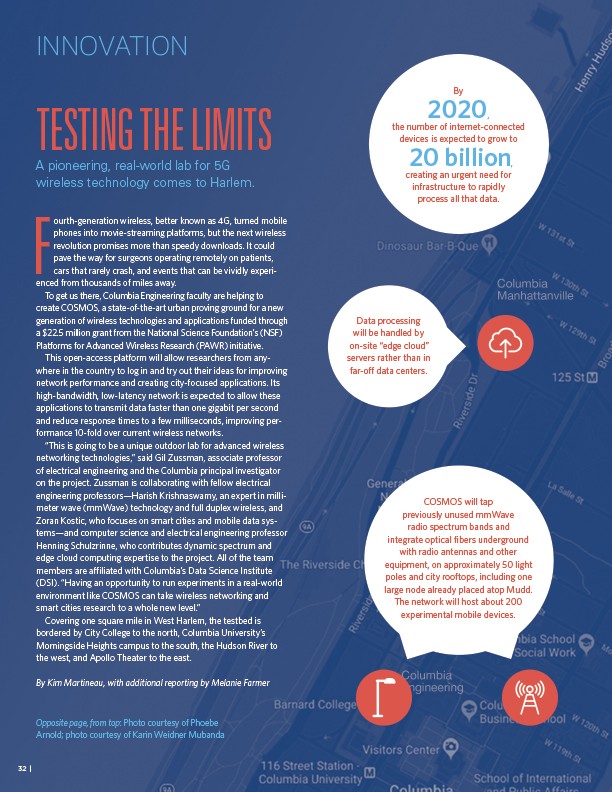 Image of COSMOS project article in Columbia Engineering Magazine