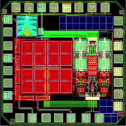 A non-reciprocal radio-frequency circulator integrated on a CMOS chip for the first time by Prof. Harish Krishnaswamy's research group.