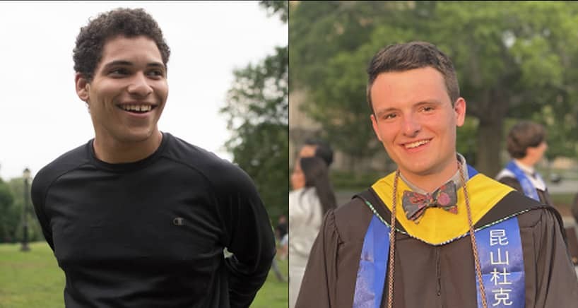 Alumnus Kaylo Littlejohn (left), and Incoming EE MS/PhD candidate Peter Ballentine (right)