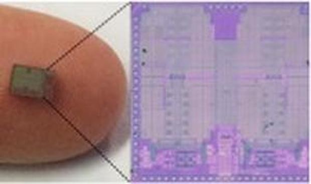 Figure B. "Wireless full duplex has been demonstrated before using discrete components," Krishnaswamy said. "However, these demonstrations and radios often use self-interference cancellation techniques that are not amenable to integration on an IC. Our main contribution was to devise methods to achieve highly accurate and broadband echo cancellation on an IC."