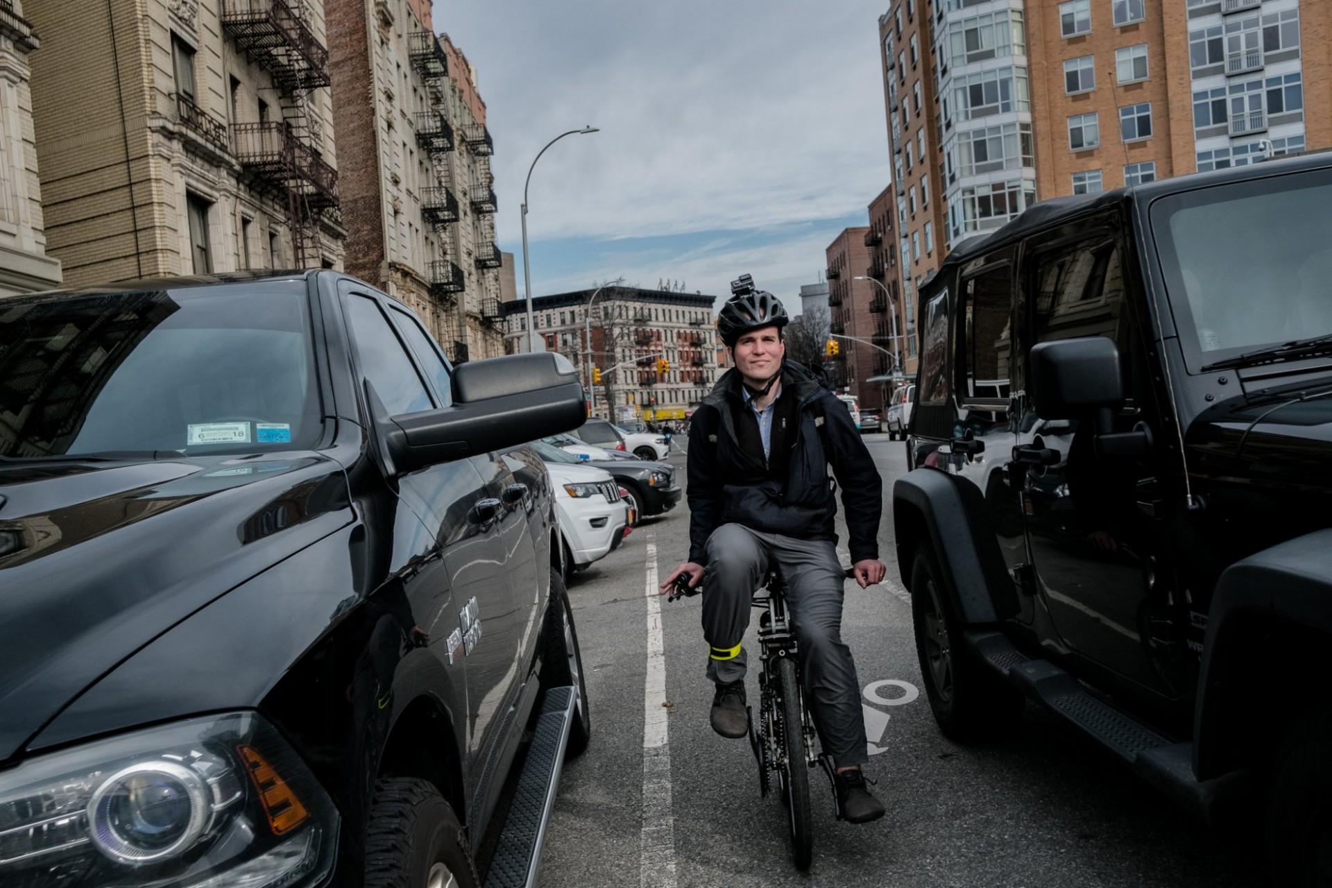 Alex Bell developed a computer program that used a traffic camera to identify how often bus and bicycle lanes were blocked by unauthorized vehicles along one block in Harlem.
—Christopher Lee for The New York Times