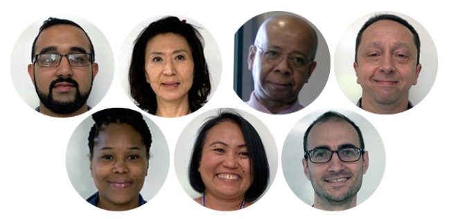 The 2020 COSMOS-NewLAW RET/REM Cohort: Basil Masood (The Mott Hall School), Martina Choi (The Beacon School), Richard Foster (Parkside Preparatory Academy), Jason Econome (Stuyvesant High School), Brooke Williams (PS/MS 46 Arthur Tappan School), Juditha Damiao (Martin Van Buren High School), and Joel Bianchi (Energy Tech High School)