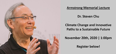 Prof. Steven Chu on "Climate Change and Innovative Paths to a Sustainable Future"
