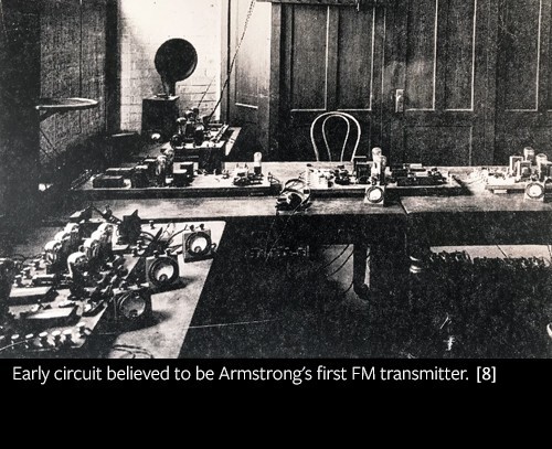 Early circuit believed to be Armstrong's first FM transmitter.