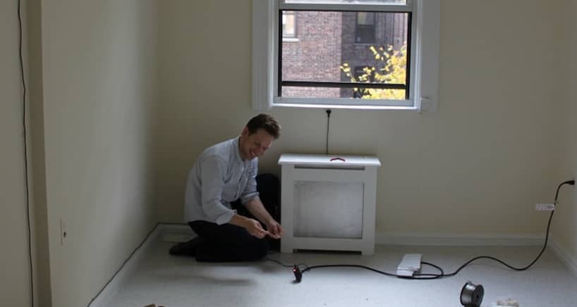 Marshall Cox installing the first pilot of the Cozy. Credit: John Kymisssis Marshall Cox installing the first pilot of the Cozy. Credit: John Kymisssis