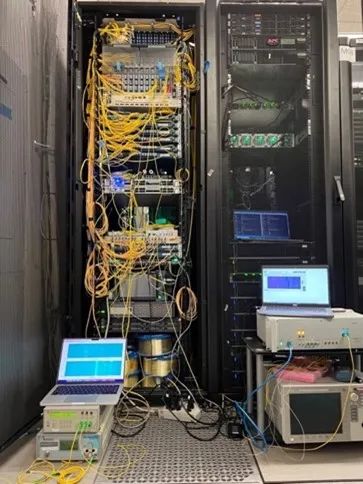 The experimental setup using the COSMOS testbed in the Columbia University data center