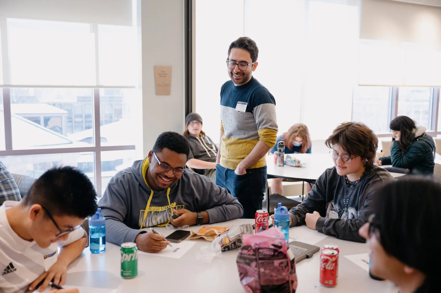 Salar leads a workshop on Human-AI Interaction for the Early College Alliance High School, hosted by the University of Michigan Industrial and Operations Engineering Department.