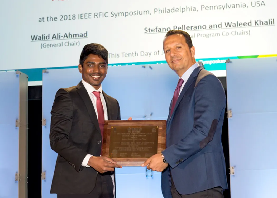 Aravind Nagulu and Walid Ali-Ahmad, General Chair of the Steering Committee.