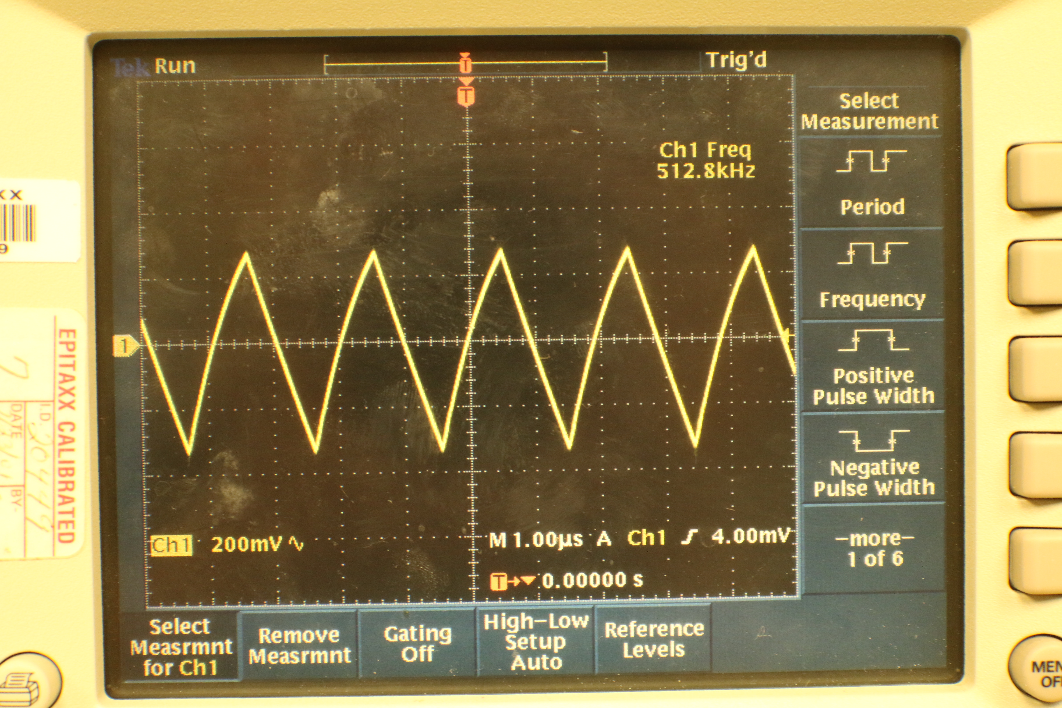 measured triangle wave