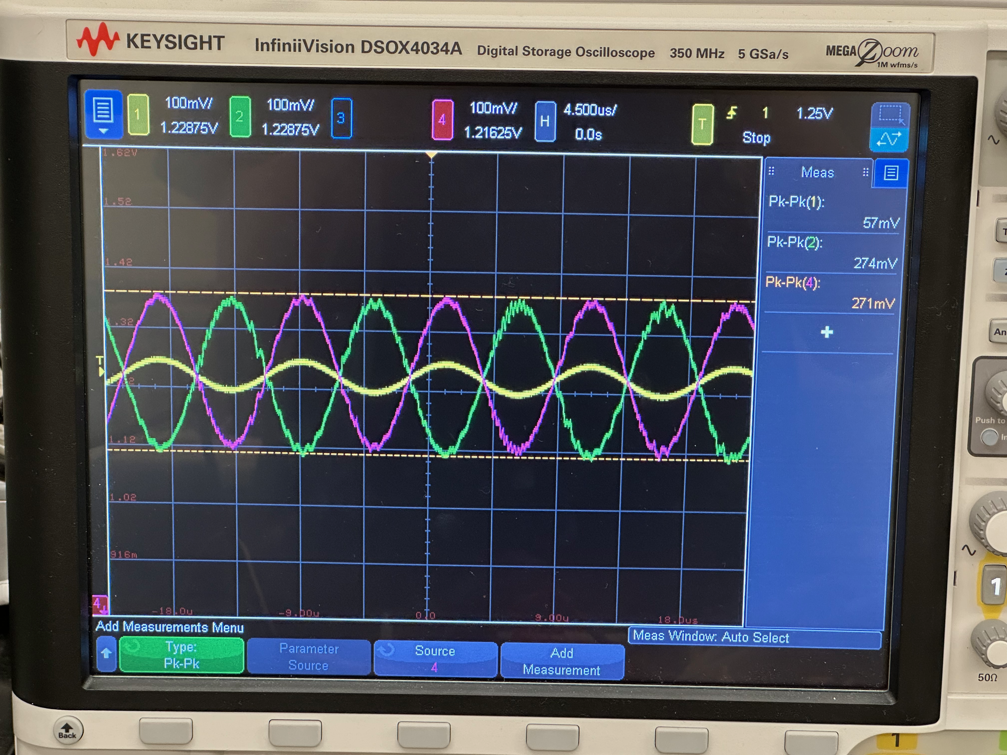 LNA Input and Output Waveform